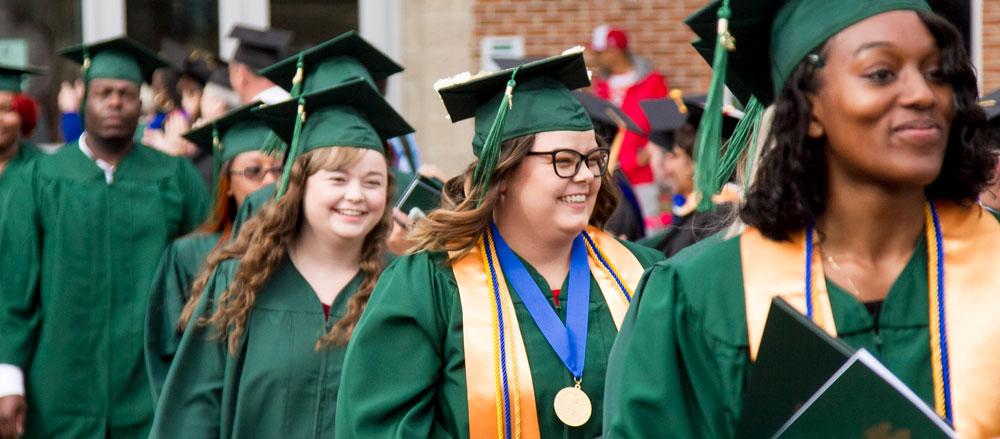 students graduating